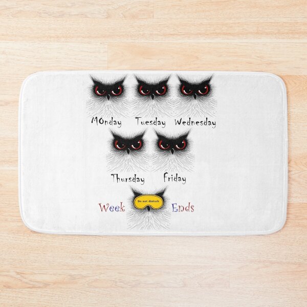 Item preview, Days of the week Irritable Owl Syndrome Design T-Shirt designed and sold by WG-Factory.