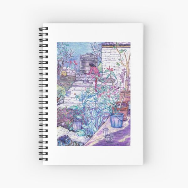 Ama and her Garden, near Pokhara, Nepal Spiral Notebook