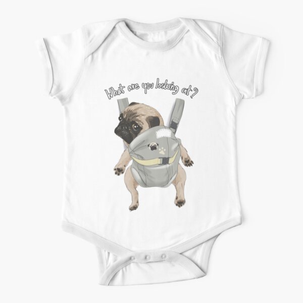 Baby pug Short Sleeve Baby One-Piece