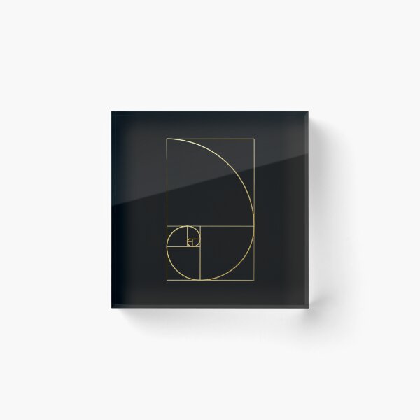 Item preview, Fibonacci Golden Ratio gold spiral sacred geometry sequence science code phi designed and sold by Michallandsberg.