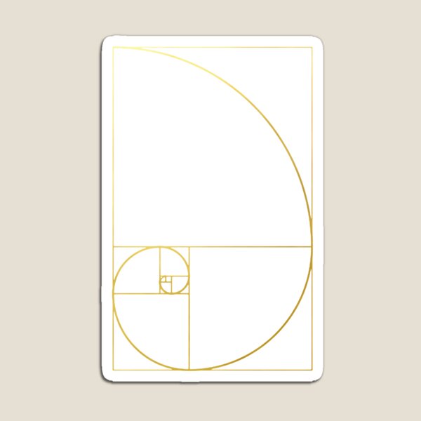 Item preview, Fibonacci Golden Ratio gold spiral sacred geometry sequence science code phi designed and sold by Michallandsberg.