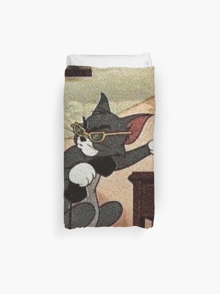 Grandma Tom From Tom And Jerry Duvet Cover By Idkbrb Redbubble