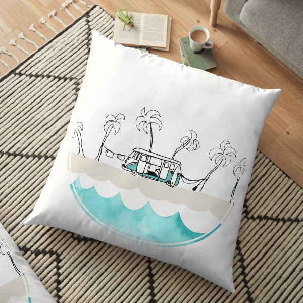 Easy Living, Surf Vibes Floor Pillow