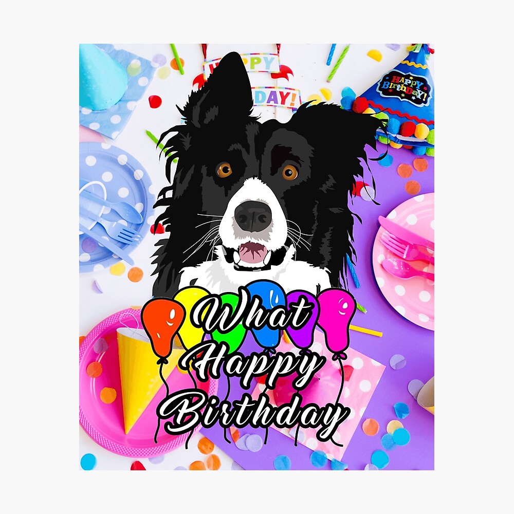 Poster Quel Chien De Troupeau Joyeux Anniversaire Par Willyboy16 Redbubble