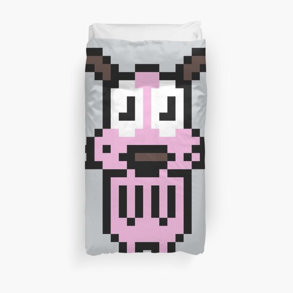 Courage The Pixelated Dog Duvet Cover