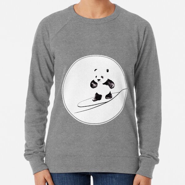 Surfing Panda Lightweight Sweatshirt