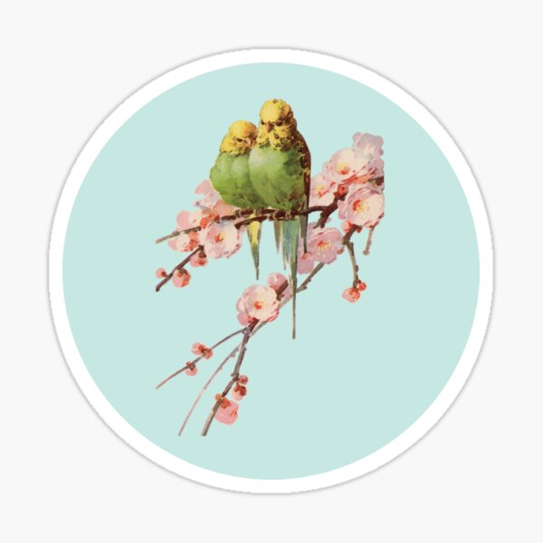 Budgie Galore Powder Blue Sticker