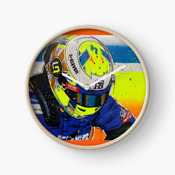 Lando Norris - McLaren graffiti painting by DRAutoArt Clock