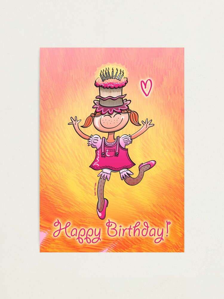 Happy Birthday Girl Photographic Print for Sale by Zoo-co