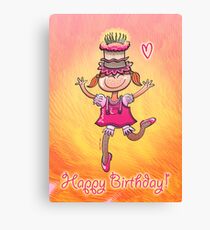 Happy Birthday Girl Canvas Print