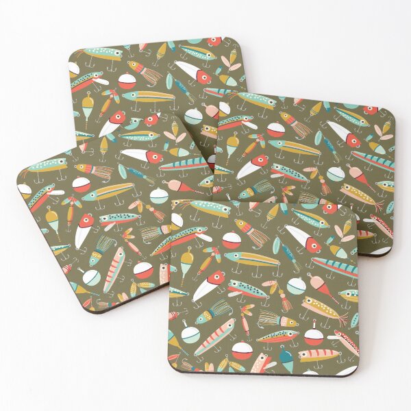 Item preview, Fishing Lures Green designed and sold by Allison Romero Design.