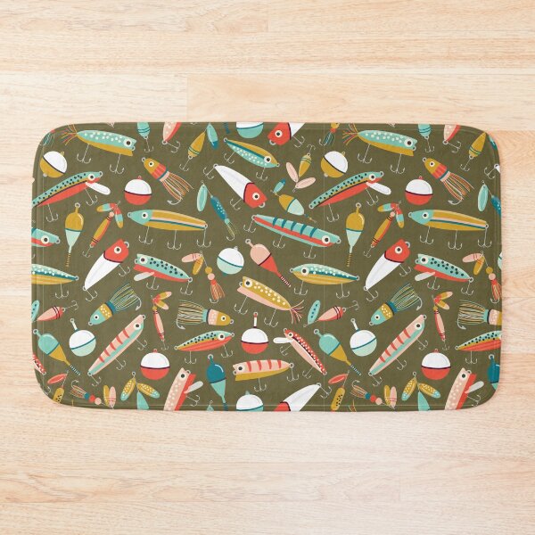 Item preview, Fishing Lures Green designed and sold by Allison Romero Design.