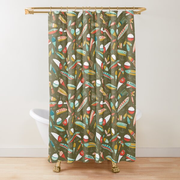 Fishing Lures Shower Curtains for Sale