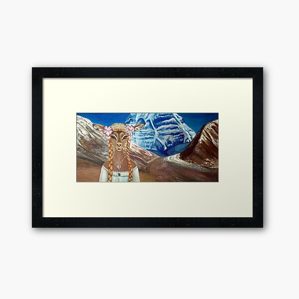 Lady Impala in Tibet's Mount Kailash Framed Art Print