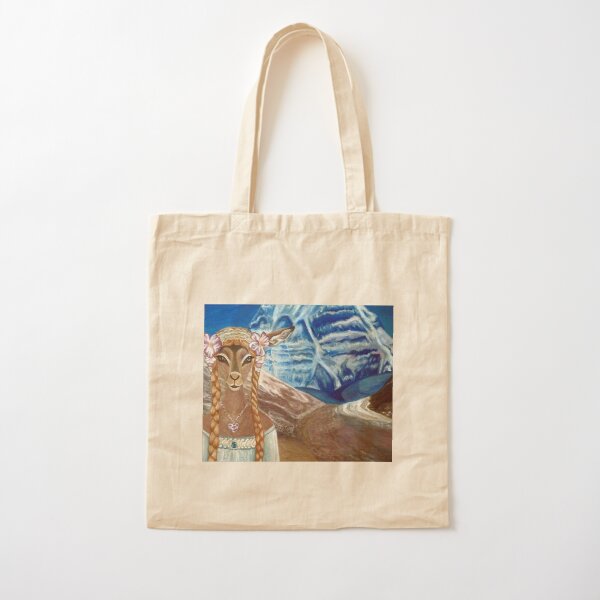 Lady Impala in Tibet's Mount Kailash Cotton Tote Bag