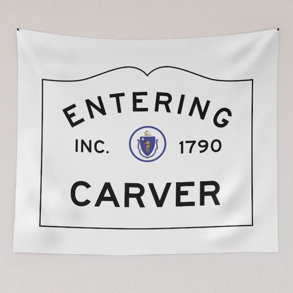 Item preview, Entering Carver Massachusetts - Commonwealth of Massachusetts Road Sign  designed and sold by NewNomads.