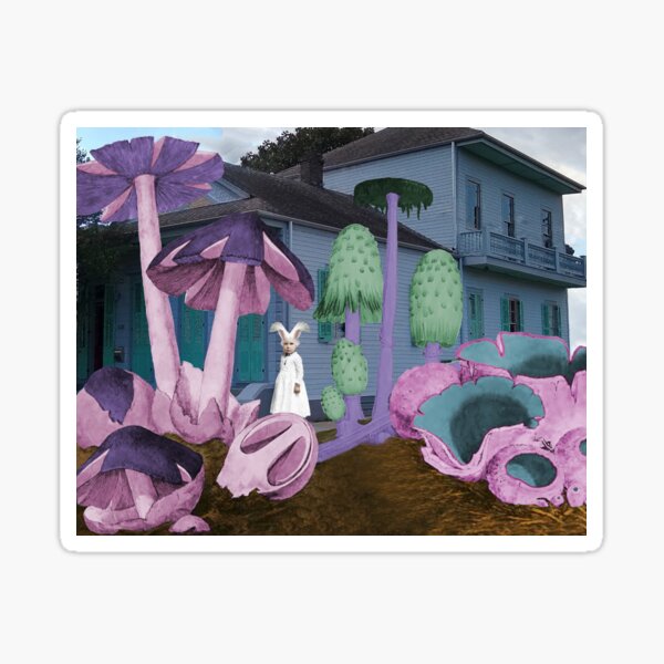 French Quarter White Rabbit Sticker