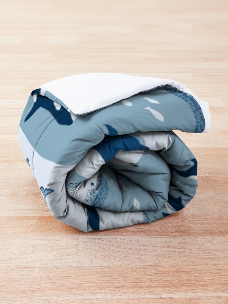 Alternate view of Whale Songs in Blue Waves Comforter