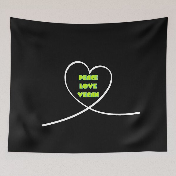 Item preview, Peace Love Vegan Heart designed and sold by Annie Nader.