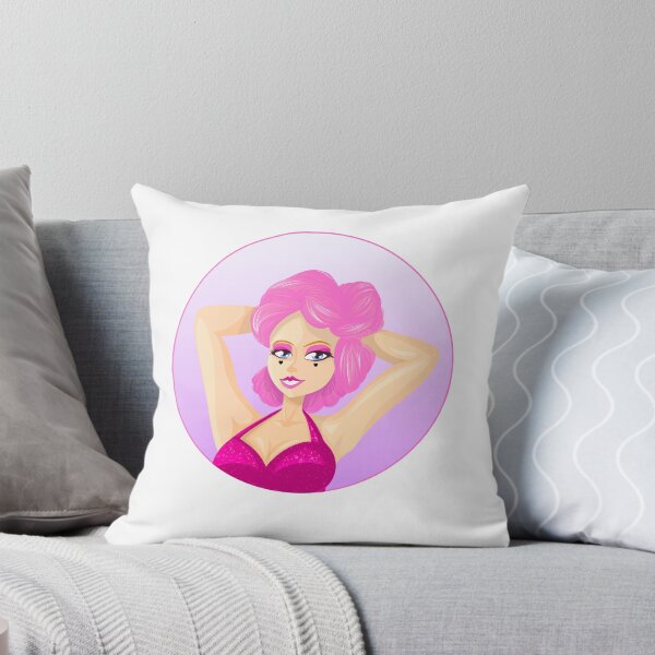 Item preview, Egirl cartoon face with stylish dress designed and sold by NerdySherds.