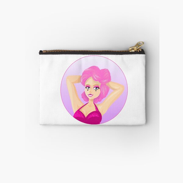 Item preview, Egirl cartoon face with stylish dress designed and sold by NerdySherds.