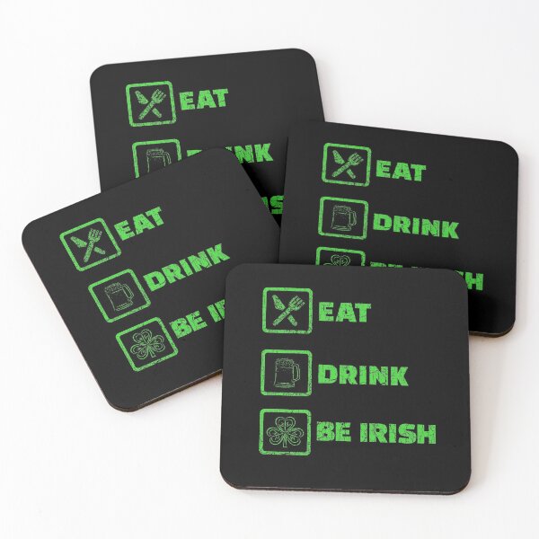 Item preview, Beer Drinking St Patricks Day Green Graphic - Eat Drink Be Irish designed and sold by FunnySunny T-Shirts.