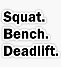 Squat Bench Deadlift Sticker