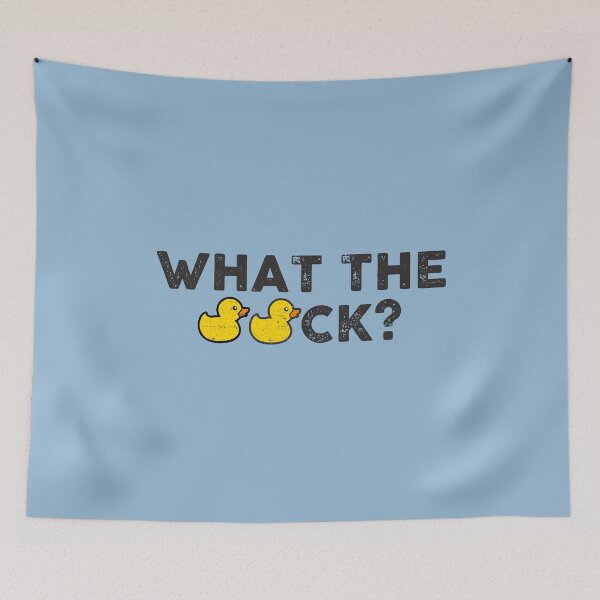 Item preview, What The Duck Funny Rubber Yellow Duck Humorous Phrase Pun designed and sold by alenaz.