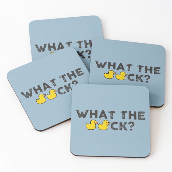 Item preview, What The Duck Funny Rubber Yellow Duck Humorous Phrase Pun designed and sold by alenaz.