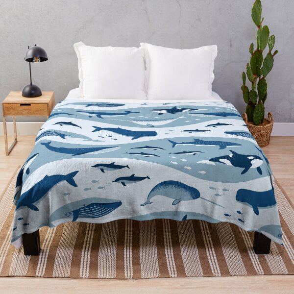 Aperçu de l'œuvre Chants de baleine dans les vagues bleues créée et vendue par nadyanadya.