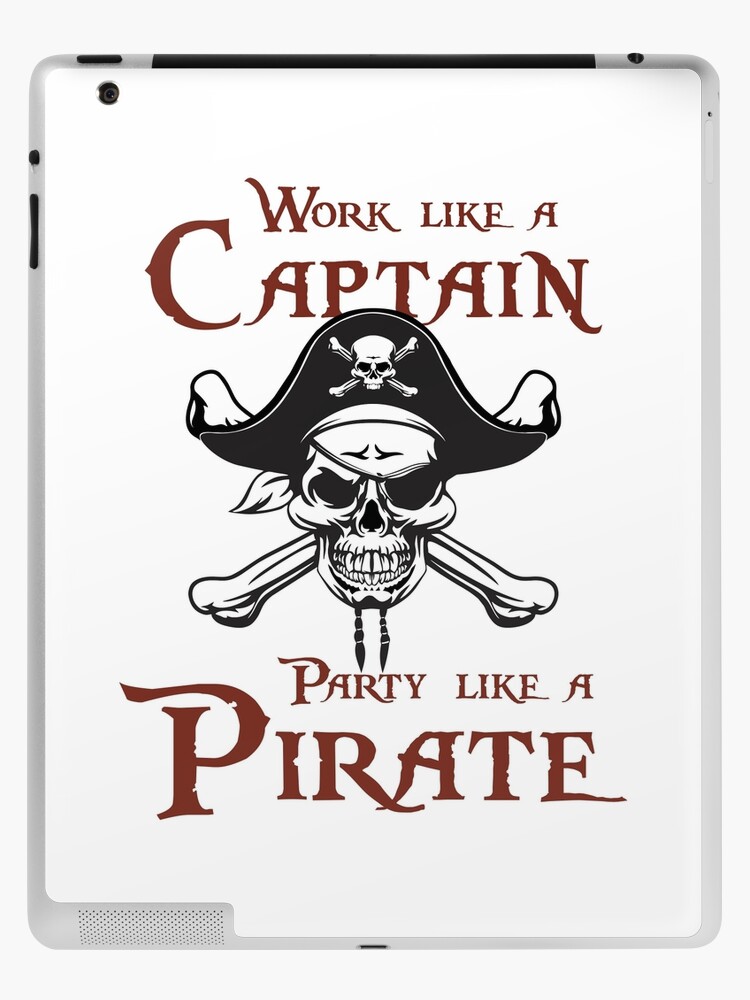 Premium Vector  Work like a captain play like a pirate vintage skull  vector pirates t shirt design