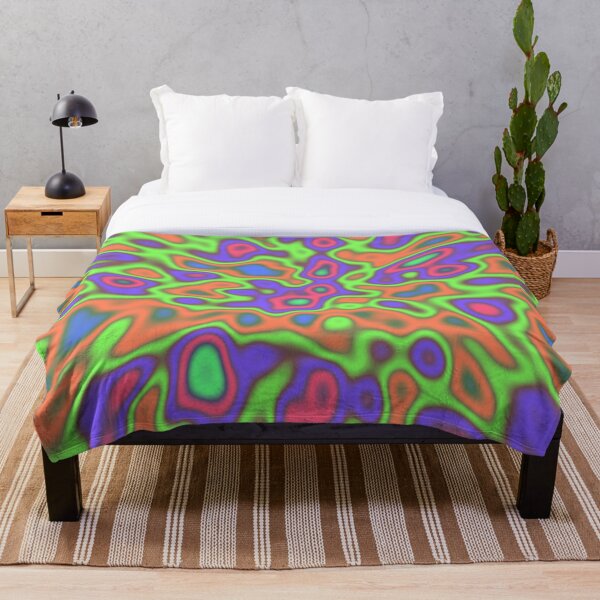 Color Sequences from LightGreen to PaleVioletRed Throw Blanket