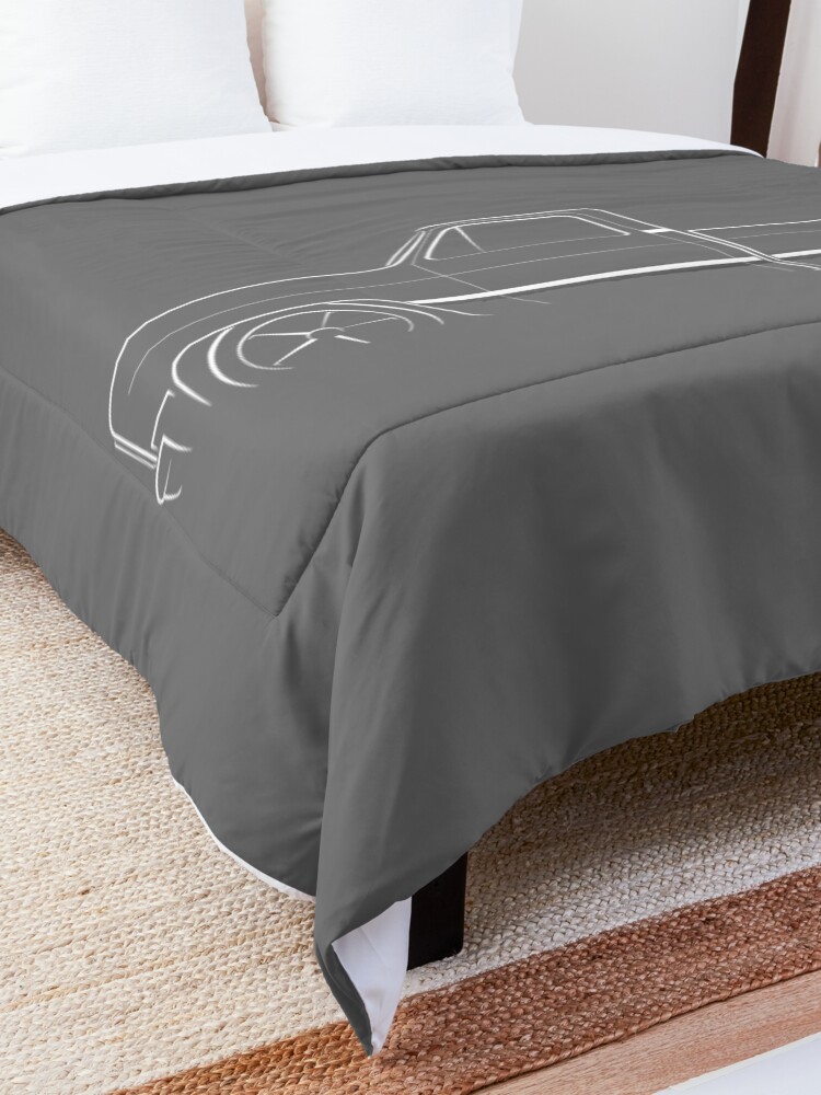 Alternate view of 1987 C-10 Silverado - profile stencil, white Comforter