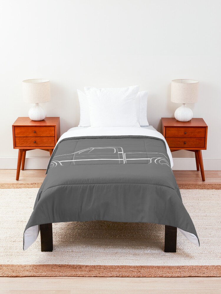 Alternate view of 1987 C-10 Silverado - profile stencil, white Comforter