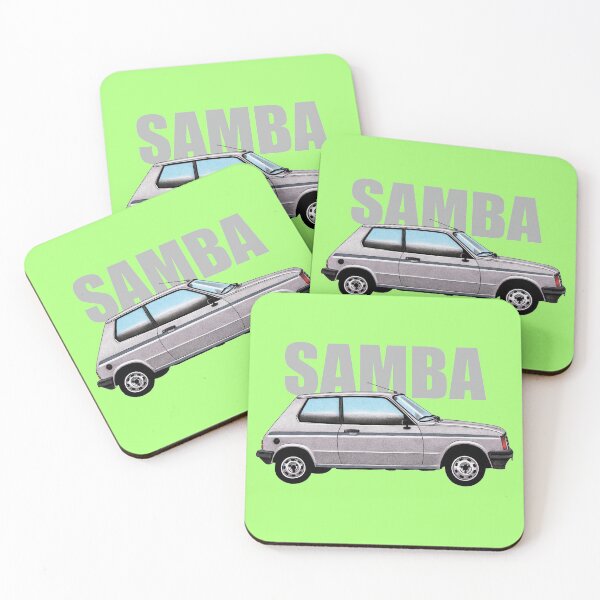 Item preview, Talbot Samba Hatchback illustration with text designed and sold by Retroblast.
