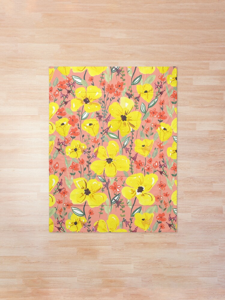 Alternative Ansicht von Gelbe Wiesen Blumen Tagesdecke