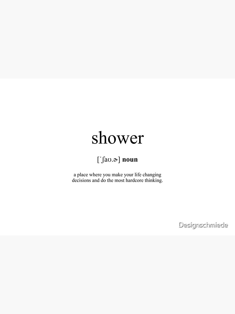 "Shower Definition Dictionary Collection" Bath Mat for Sale by