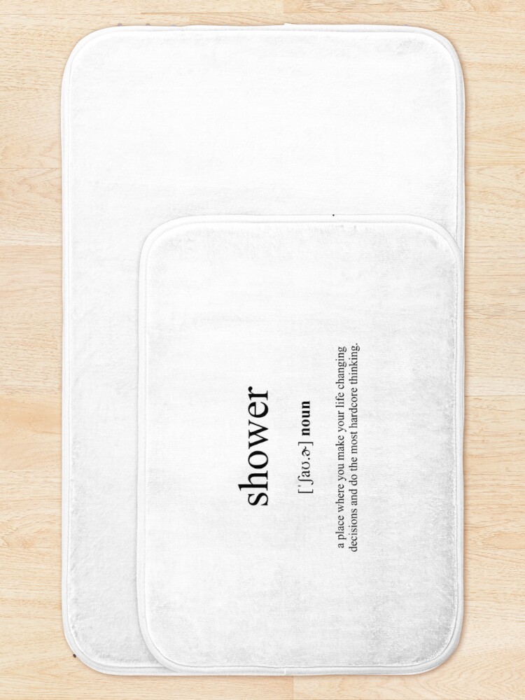 Shower Definition Dictionary Collection Bath Mat For Sale By Designschmiede Redbubble