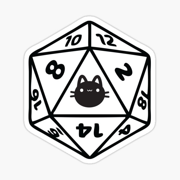 Black Cat Sticker For D&D Players