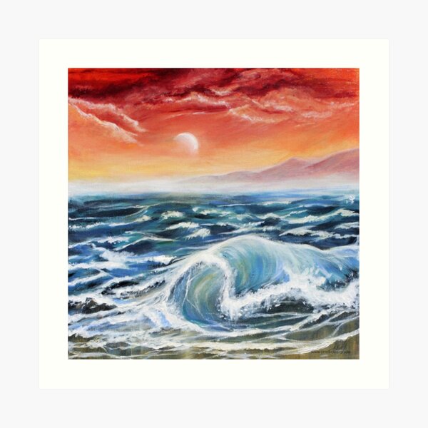 Ocean Painting by marthalaufej tinta-design.de Kunstdruck