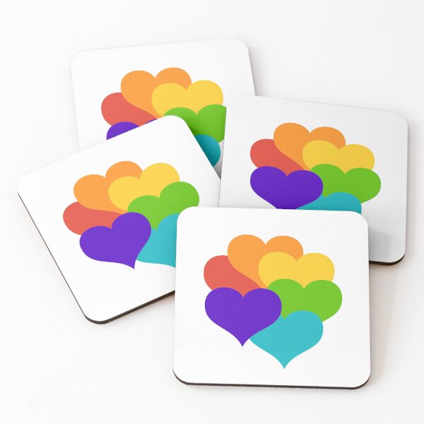 Item preview, rainbow hearts designed and sold by Marcu Ioachim.
