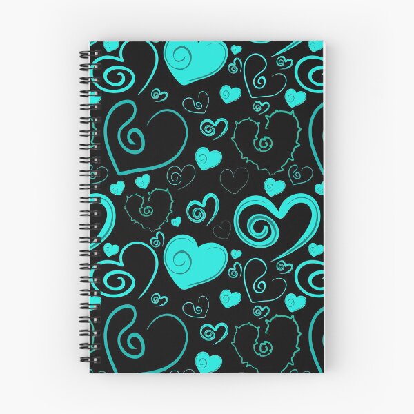 Item preview, Muchos corazones verde azulado y negro designed and sold by LadyTaneli.