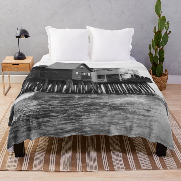 Item preview, Old Pier, Old Orchard Beach, Maine - Black and White designed and sold by Yannik Hay.