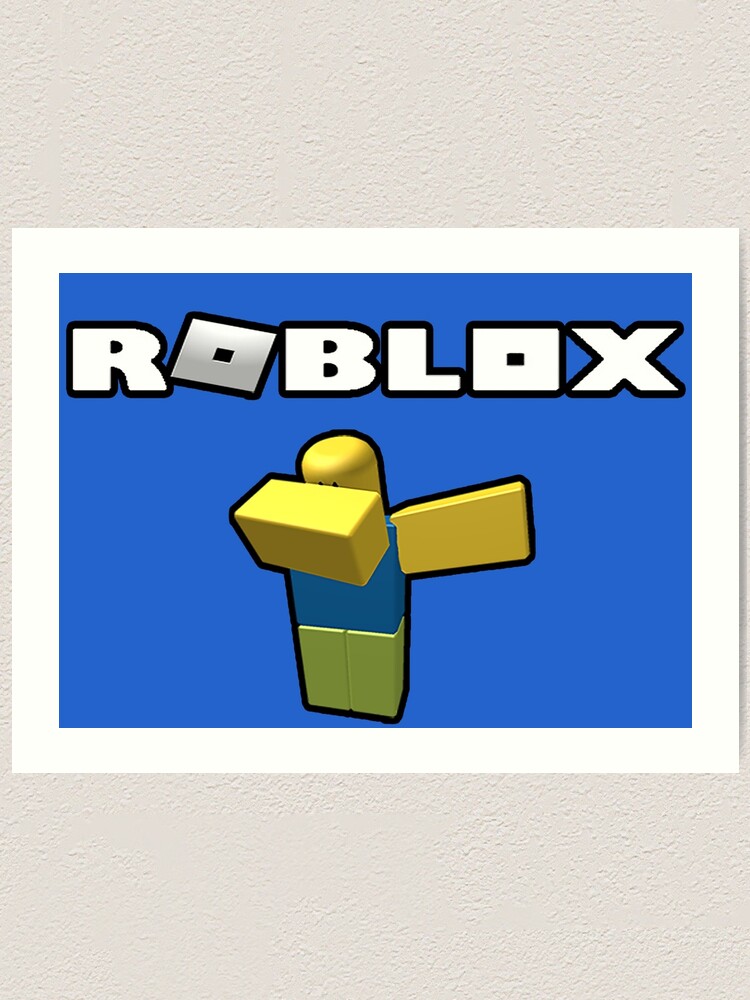 Roblox Noob Dablox Art Print By Vitezcrni Redbubble - roblox funny wall art redbubble