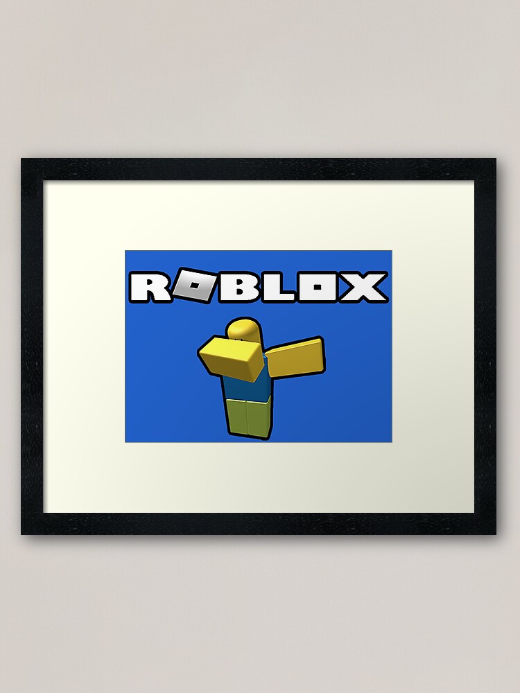 Roblox Noob Dablox Framed Art Print By Vitezcrni Redbubble - color changing suit roblox template roblox