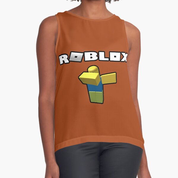 Roblox Noob With Dog Roblox Inspired T Shirt Sleeveless Top By - oof muscle roblox noob