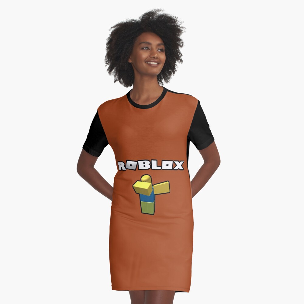 Roblox Noob Dablox Graphic T Shirt Dress By Vitezcrni Redbubble - roblox noob neck