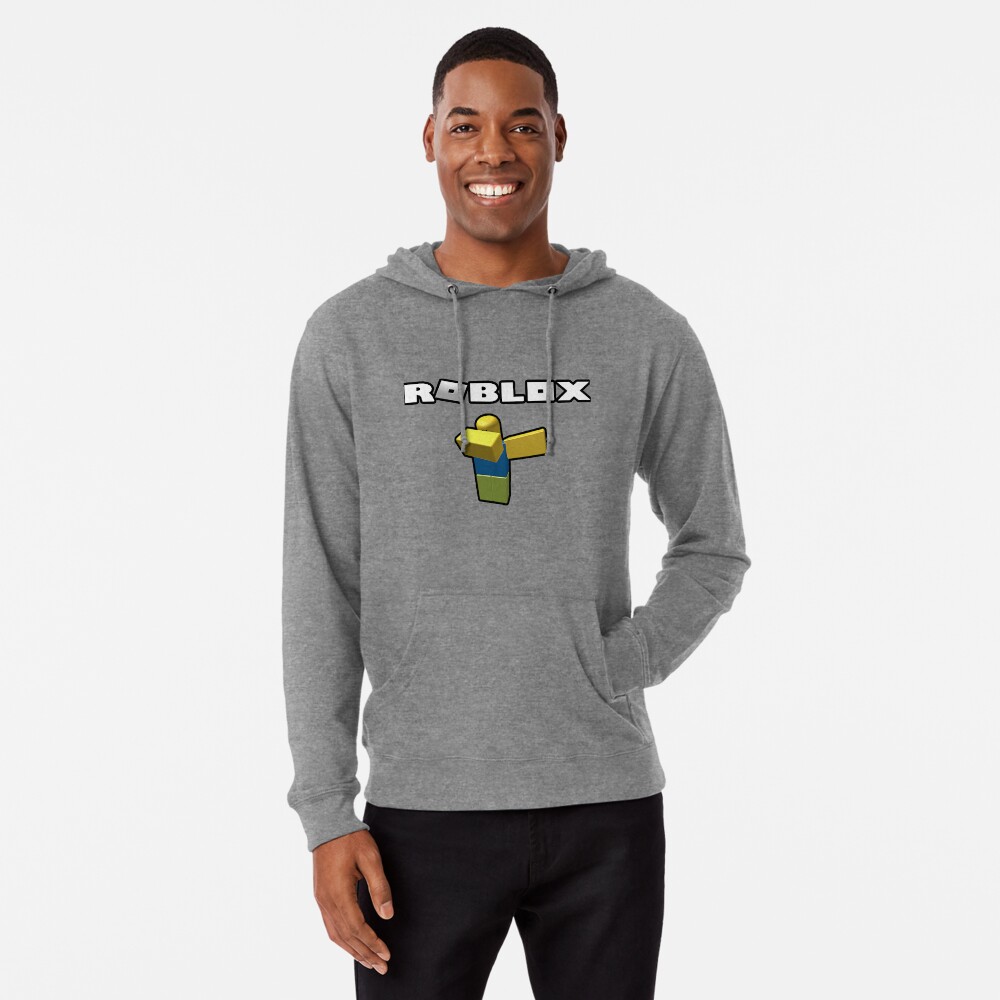 Roblox Noob Dablox Lightweight Hoodie By Vitezcrni Redbubble - noob strong muscular roblox