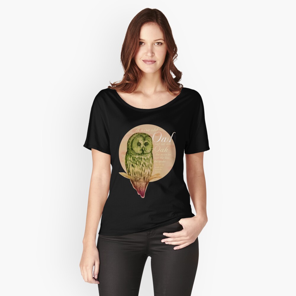Wise Owl (by marthalaufej tintadesign) Loose Fit T-Shirt