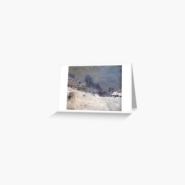 CLAUDE MONET. El camino frente a la granja Saint-Simeon en invierno. 1867. Tarjetas de felicitación